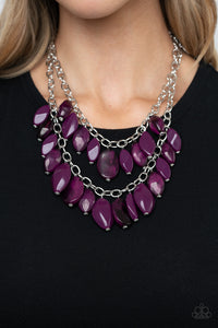 Necklace Short,Purple,Palm Beach Beauty Purple ✨ Necklace