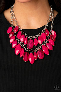 Necklace Short,Pink,Palm Beach Beauty Pink ✨ Necklace