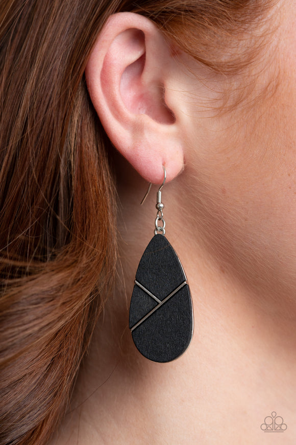 Sequoia Forest Black ✧ Wood Earrings Earrings
