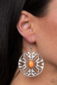 Earrings Fish Hook,Orange,Southwest Walkabout Orange ✧ Earrings