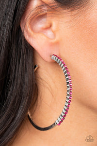 Earrings Hoop,Pink,Making Rounds Pink ✧ Hoop Earrings