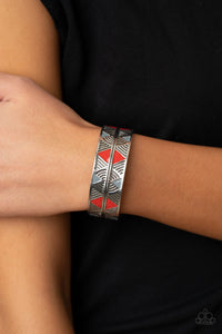 Bracelet Cuff,Red,Hidden Glyphs Red  ✧ Bracelet