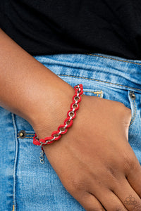 Bracelet Clasp,Red,SUEDE Side to Side Red ✧ Bracelet