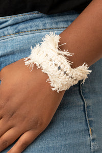 Bracelet Cuff,Bracelet Macramé,Macramé,White,Homespun Hardware White  ✧ Bracelet