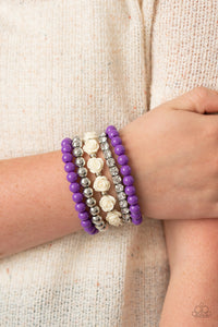 Bracelet Stretchy,Purple,Rose Garden Grandeur Purple ✧ Bracelet