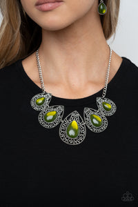 Green,Necklace Short,Opal Auras Green ✨ Necklace
