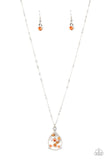 Stormy Shimmer Orange ✨ Necklace Short