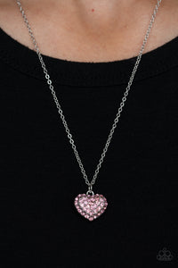 Hearts,Light Pink,Necklace Short,Pink,Valentine's Day,Heart-Warming Glow Pink ✧ Necklace