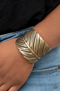 Bracelet Cuff,Brass,Where Theres a QUILL, Theres a Way Brass ✧ Bracelet