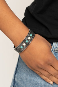 Blue,Bracelet Cuff,Turquoise,Quarry Quake Blue ✧ Bracelet