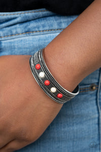 Bracelet Cuff,Multi-Colored,Red,Quarry Quake Red ✧ Bracelet
