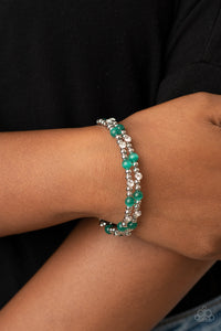 Bracelet Coil,Cat's Eye,Green,Ethereally Entangled Green  ✧ Bracelet