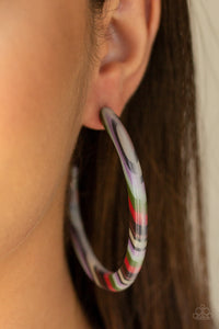Earrings Acrylic,Earrings Hoop,Multi-Colored,HAUTE-Blooded Multi ✧ Acrylic Hoop Earrings