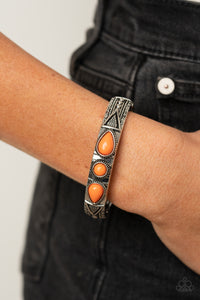 Bracelet Hinged,Orange,Radiant Ruins Orange ✧ Bracelet