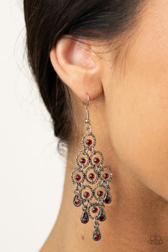 Chandelier Cameo Red ✧ Earrings Earrings