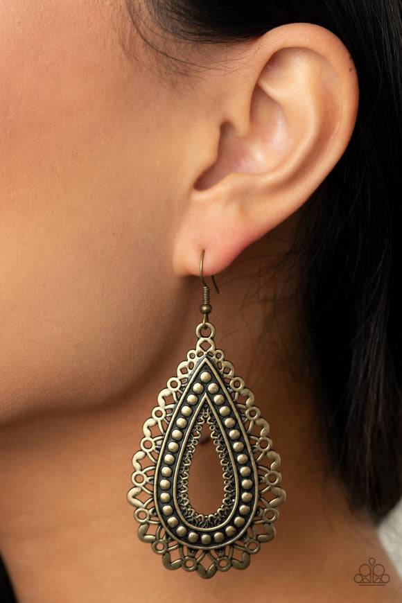 Texture Garden Brass ✧ Earrings Earrings
