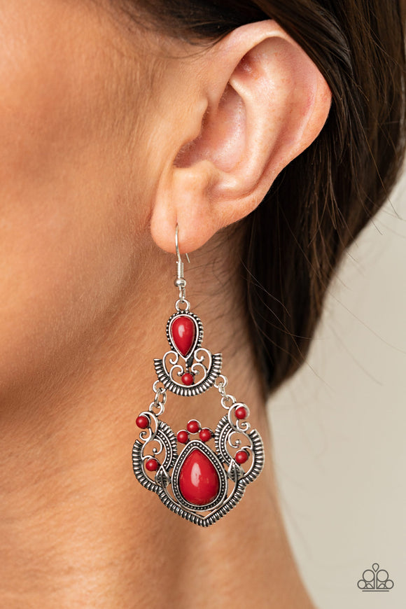Palm Tree Tiaras Red ✧ Earrings Earrings