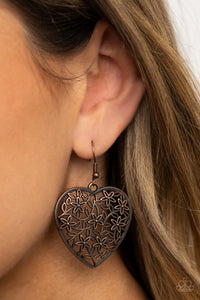 Copper,Earrings Fish Hook,Hearts,Valentine's Day,Let Your Heart Grow Copper ✧ Earrings