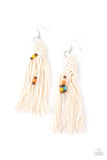 Beach Bash Multi ✧ Wood Bead Macrame Tassel Earrings Earrings