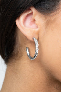 Earrings Hoop,White,Trail Of Twinkle White ✧ Hoop Earrings