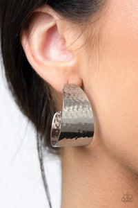 Earrings Hoop,Silver,Flatten The Curve Silver ✧ Hoop Earrings