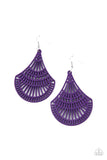 Tropical Tempest Purple ✧ Wood Earrings Earrings