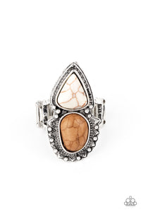Brown,Multi-Colored,Ring Wide Back,White,Mojave Mosaic Brown ✧ Ring