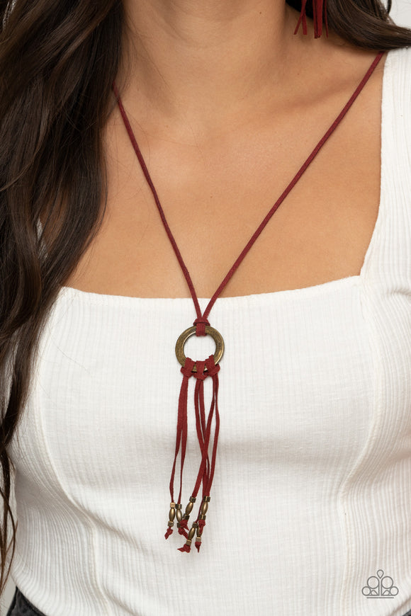 Feel at HOMESPUN Red ✨ Necklace Long
