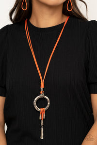 Necklace Long,Orange,Urban Necklace,Tranquil Artisan Orange ✨ Necklace
