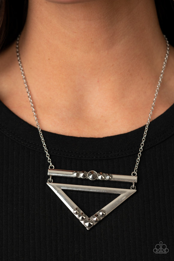 Triangulated Twinkle Silver ✨ Necklace Short