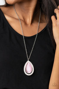 Cat's Eye,Light Pink,Necklace Long,Pink,You Dropped This Pink ✨ Necklace
