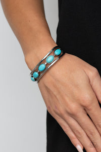 Blue,Bracelet Cuff,Turquoise,River Rock Canyons Blue ✧ Bracelet