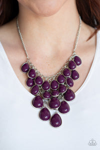 Necklace Short,Purple,Shop Til You TEARDROP Purple ✨ Necklace