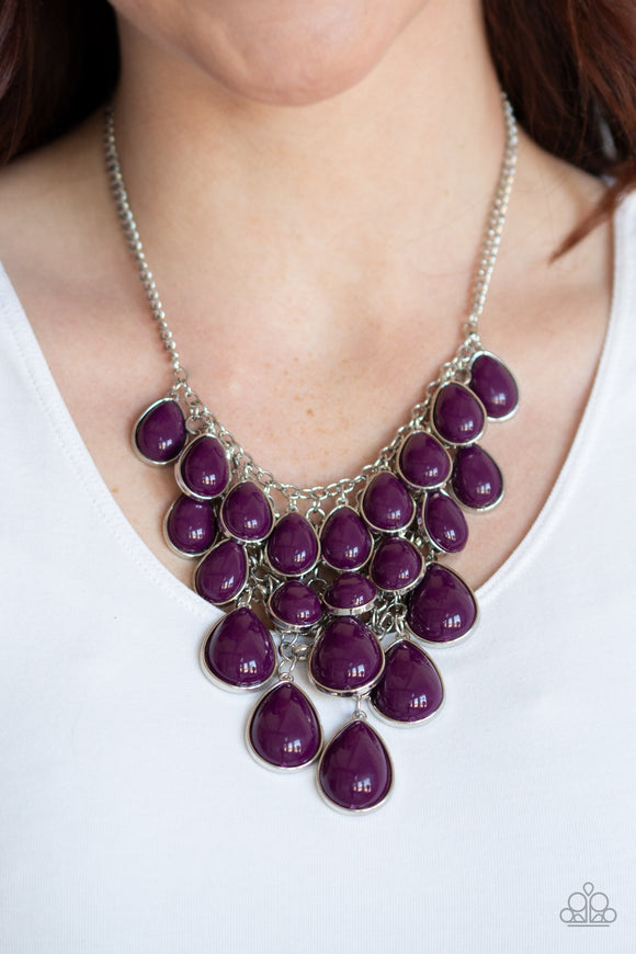 Shop Til You TEARDROP Purple ✨ Necklace Short