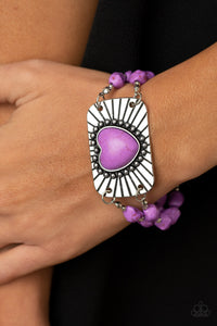 Bracelet Clasp,Mother,Purple,Valentine's Day,Sandstone Sweetheart Purple ✧ Bracelet