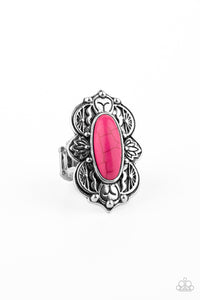 Pink,Ring Wide Back,Lotus Oasis Pink ✧ Ring