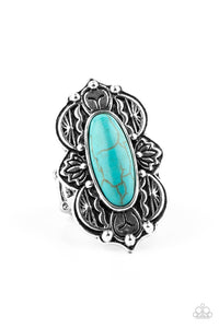Blue,Ring Wide Back,Turquoise,Lotus Oasis Blue ✧ Ring