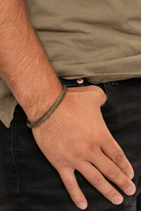 Bracelet Cuff,Men's Bracelet,Block It Out Brass ✧ Bracelet