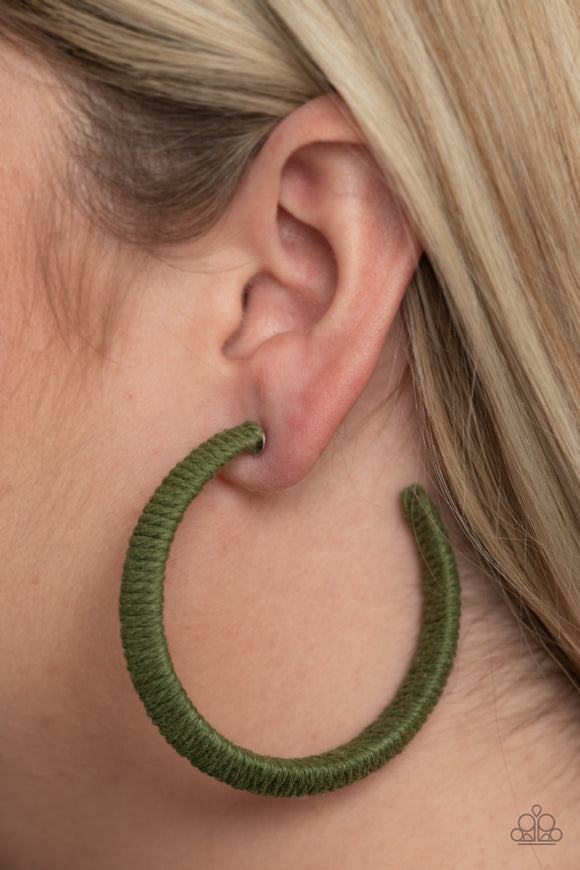 TWINE and Dine Green ✧ Hoop Earrings Hoop Earrings