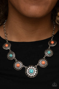 Blue,Multi-Colored,Necklace Short,Orange,Turquoise,Sahara Solar Power Multi ✨ Necklace