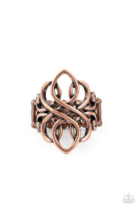 Copper,Ring Wide Back,Regal Roundabout Copper ✧ Ring