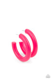 Woodsy Wonder Pink ✧ Wood Hoop Earrings Hoop Earrings