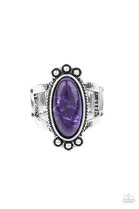 Purple,Ring Wide Back,Psychedelic Deserts Purple ✧ Ring