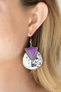 Earrings Fish Hook,Purple,Road Trip Treasure Purple ✧ Earrings