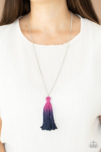 Blue,Necklace Fringe,Necklace Long,Purple,Totally Tasseled Multi ✨ Necklace