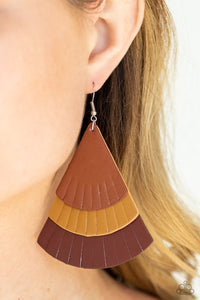 Earrings Fish Hook,Earrings Leather,Leather,Multi-Colored,Huge Fanatic Multi ✧ Leather Earrings