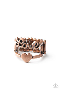 Copper,Hearts,Ring Wide Back,Valentine's Day,Heartstring Harmony Copper ✧ Ring