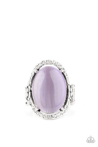 Cat's Eye,Purple,Ring Wide Back,Happily Ever Enchanted Purple