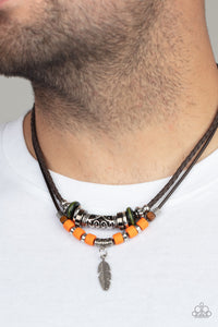 Multi-Colored,Orange,Urban Necklace,Fly Away HOMESPUN Multi ✧ Urban Necklace