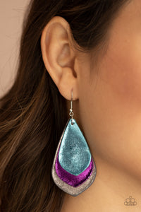 Earrings Fish Hook,Earrings Leather,Leather,Multi-Colored,GLISTEN Up! Multi ✧ Leather Earrings